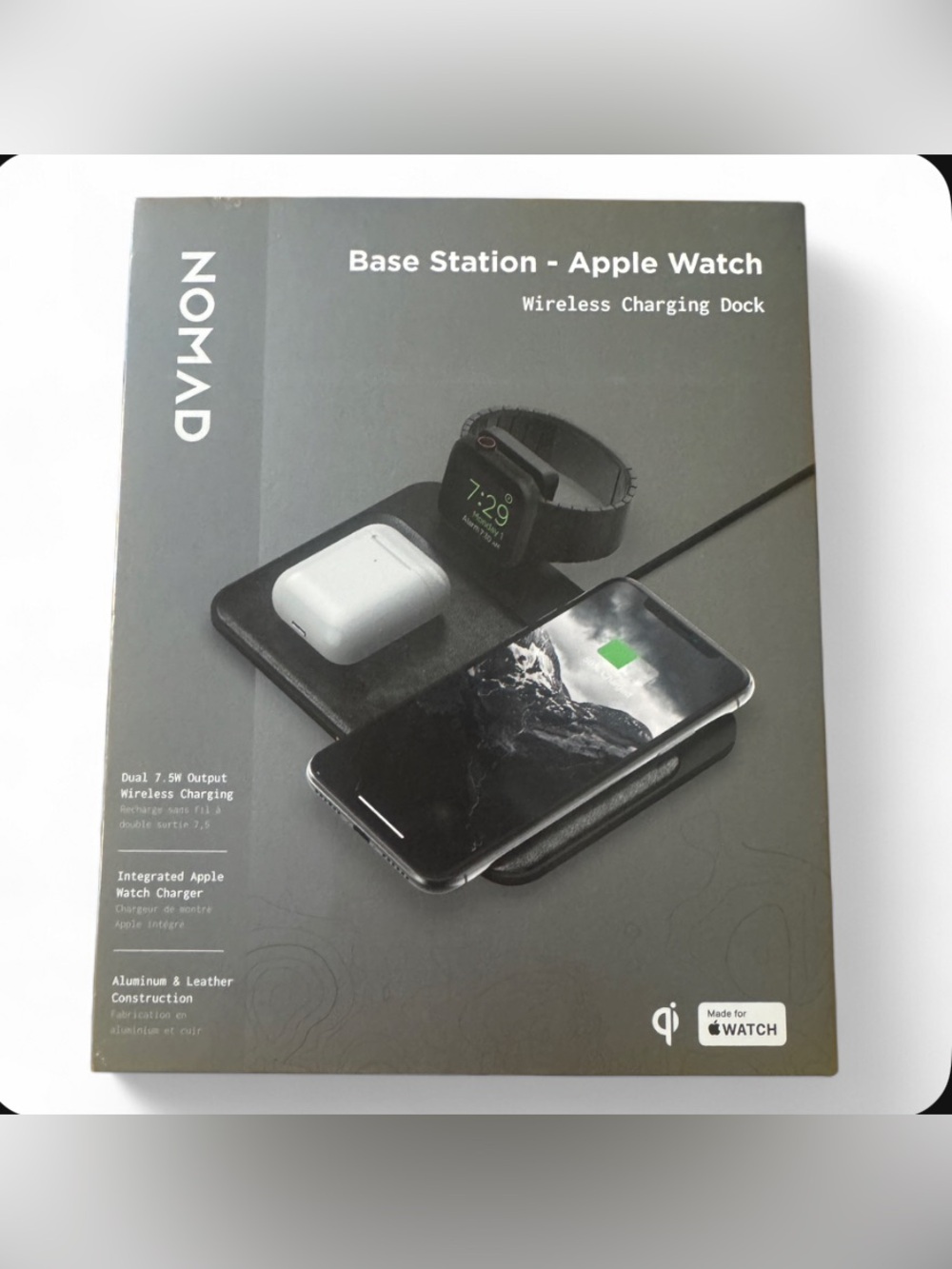 Nomad Base Station - Black and White Wireless Charging Dock